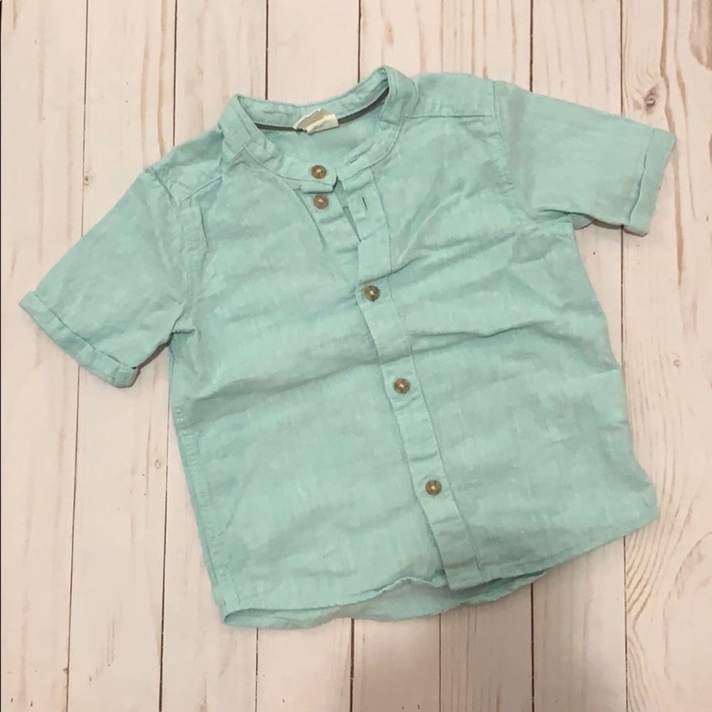 Toddler boy button Down summer shirt